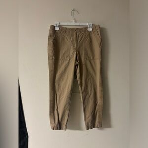 Talbots Slim Cargo Pants 8 Petite Khaki Ankle Utility 30x24